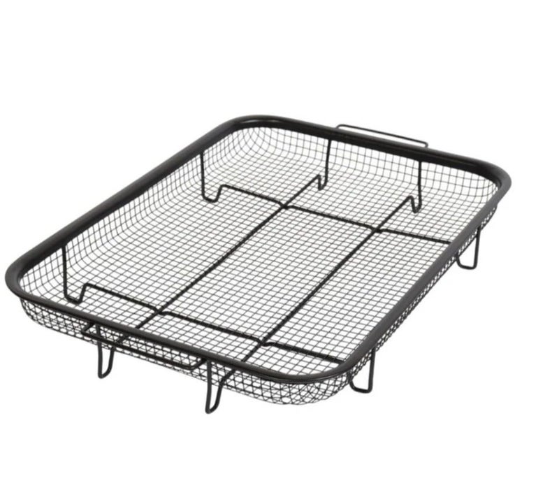 HOMEVEO Professional oven roasting tray (small size) with oil draining rack – ideal for roasting potatoes and chicken in the oven for a healthy and balanced crispiness - Image 3